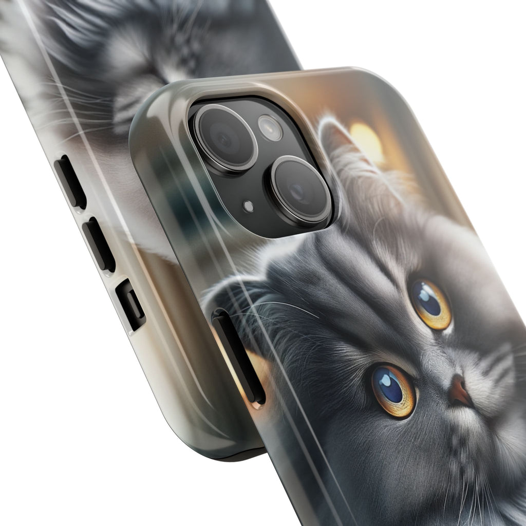 Grey cat - Tough Phone Case