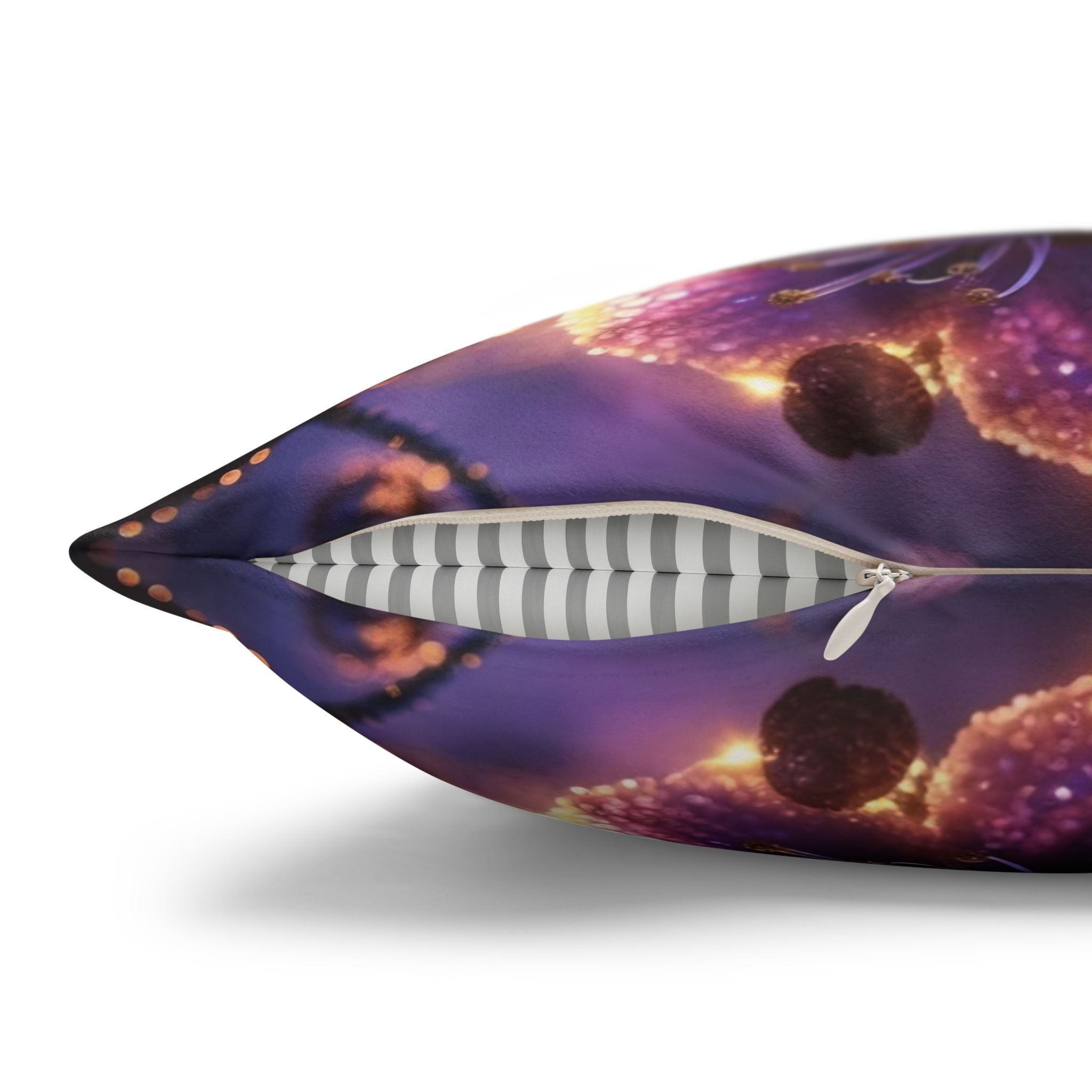 Lavender coloured flowers - Suede Square Pillowcase