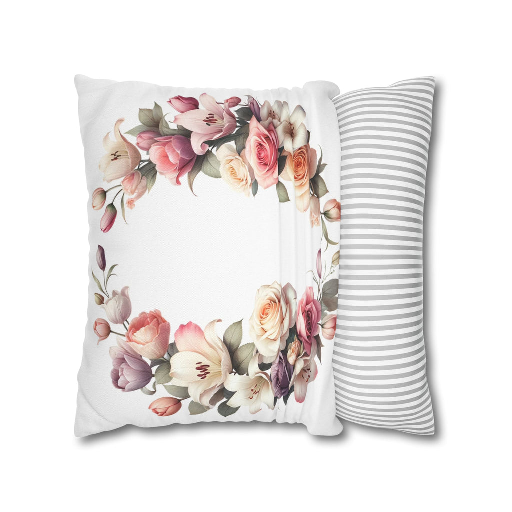 Roses on white background - Polyester Square Pillowcase