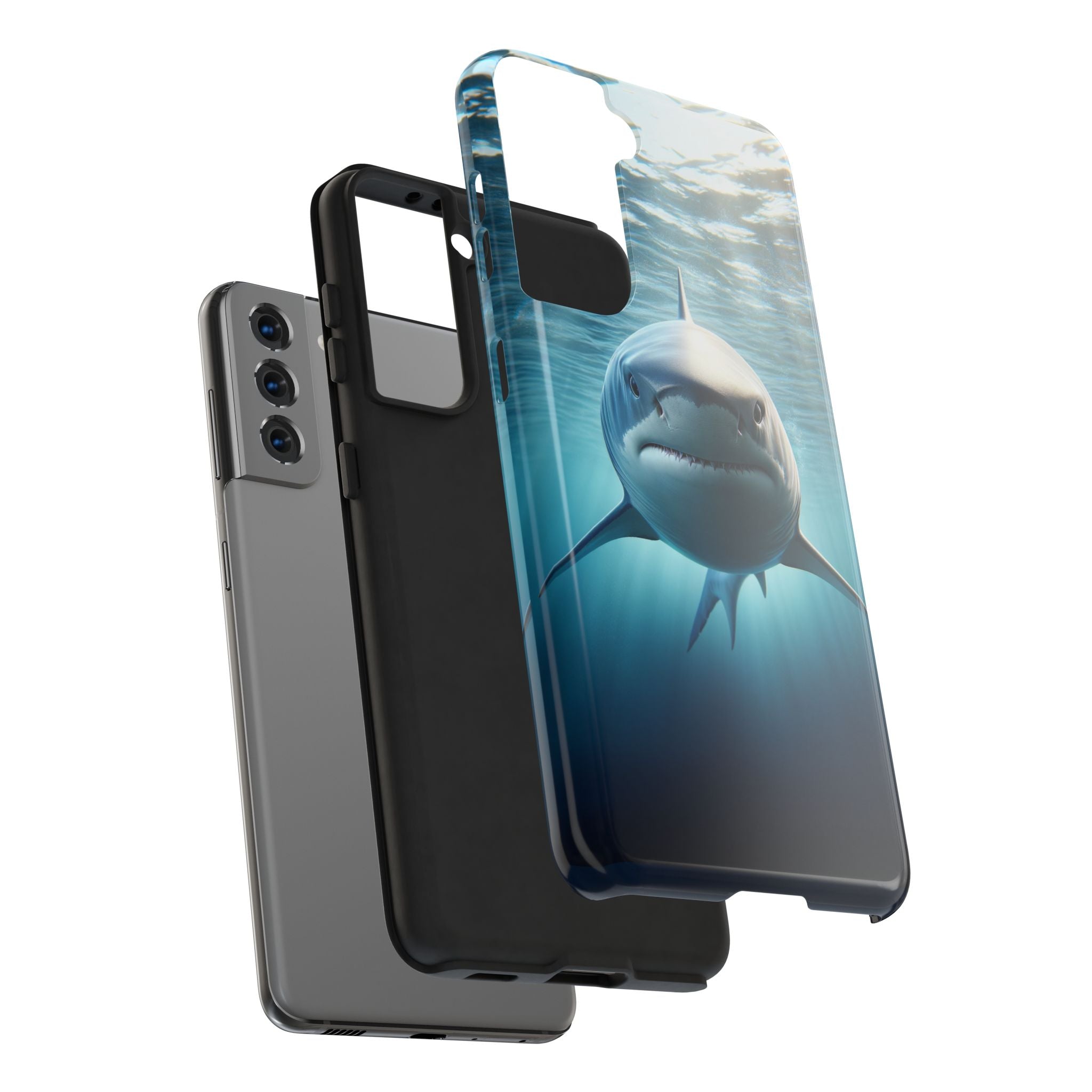 Curious shark - Tough Phone Case