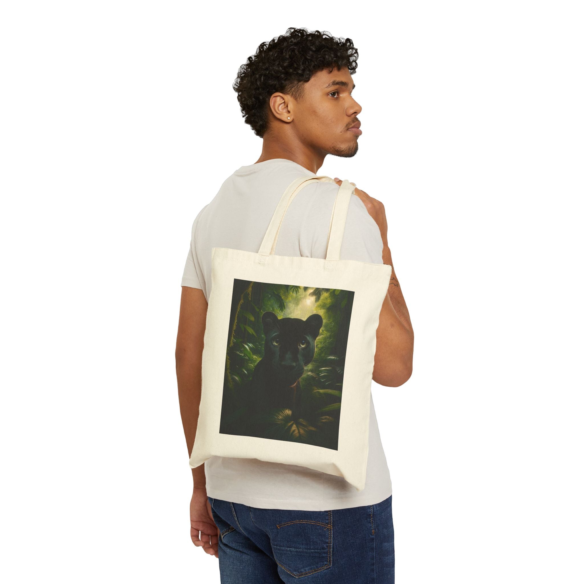 Mystical Panther - Cotton Canvas Tote Bag