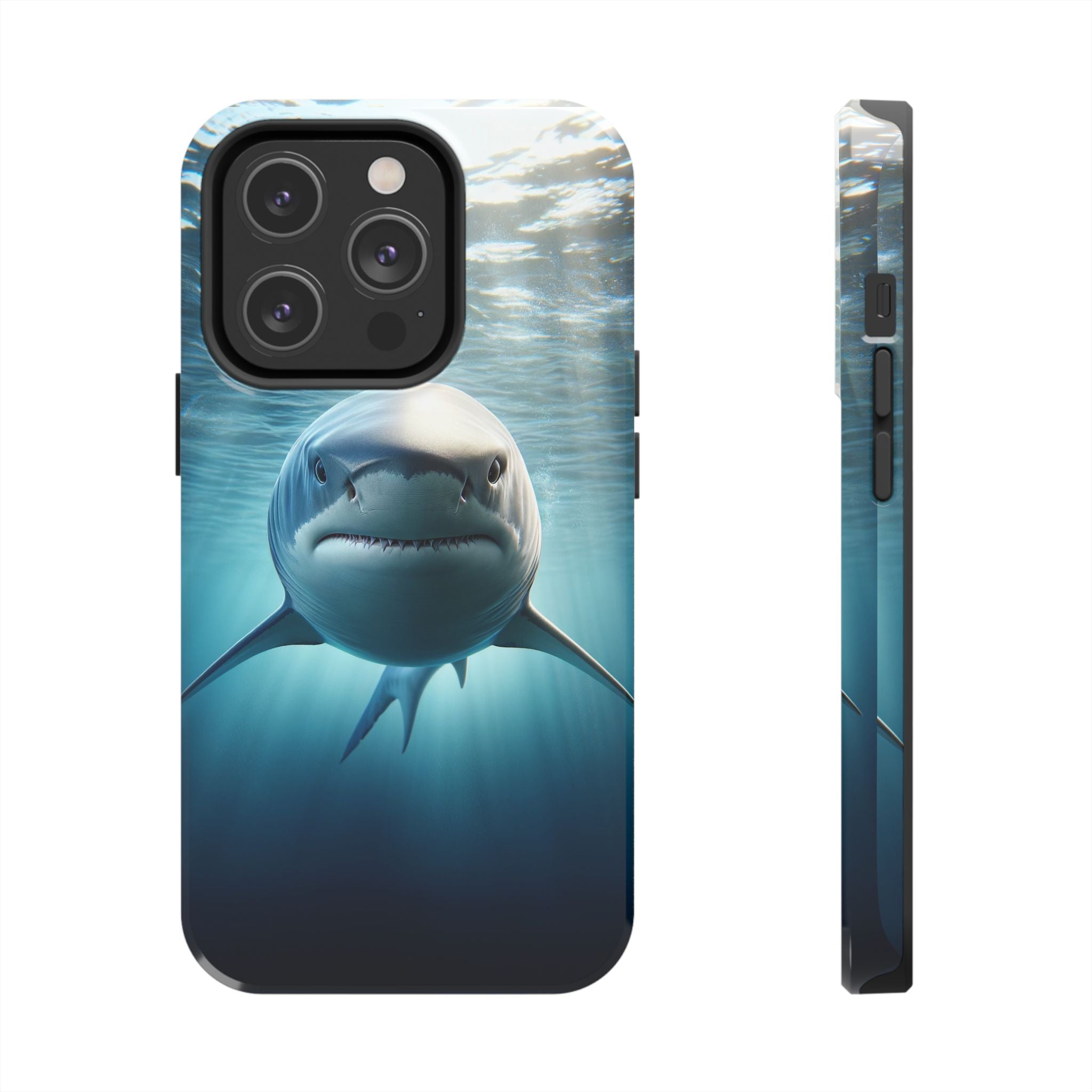 Curious shark - Tough Phone Case