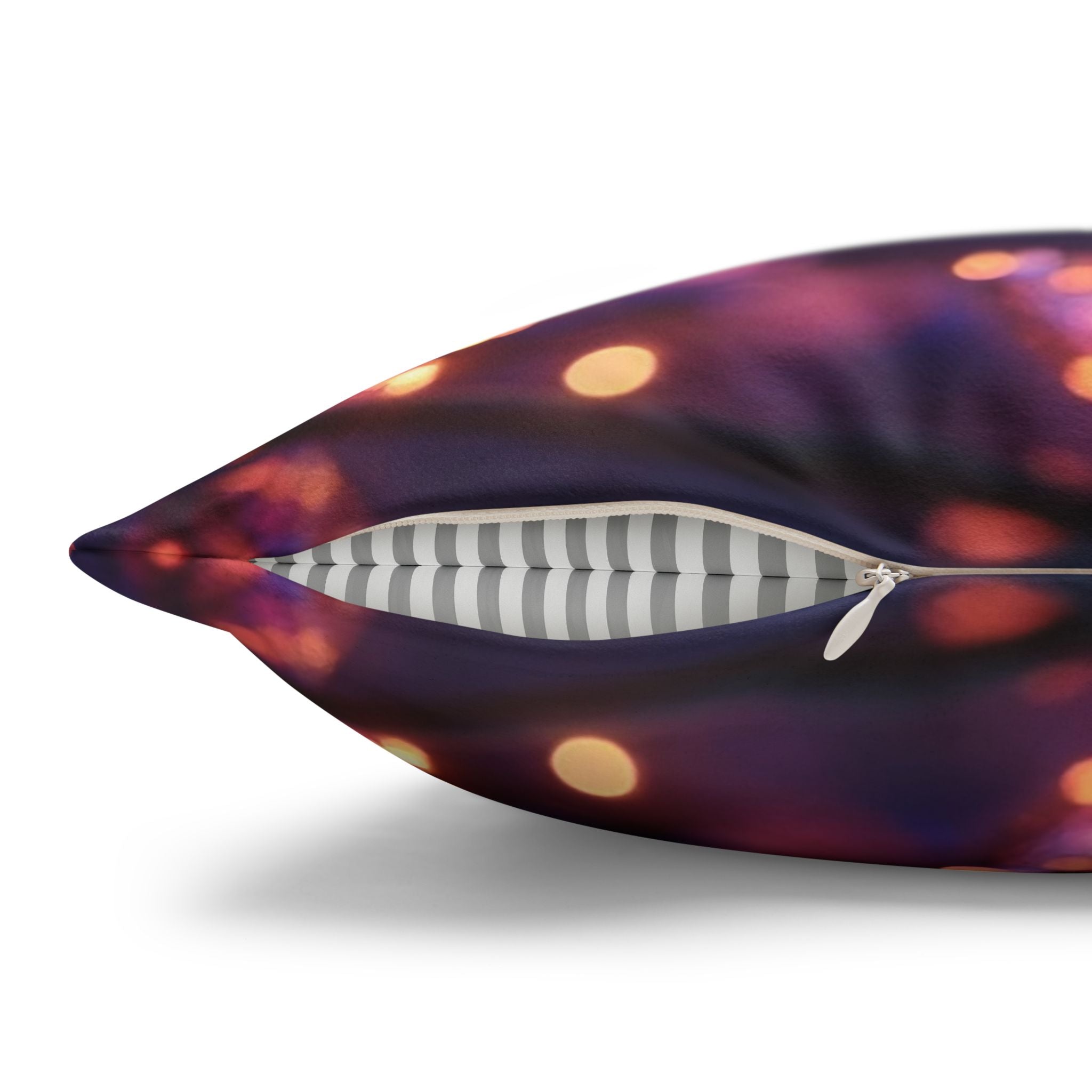 Purple crystal flowers - Suede Square Pillowcase