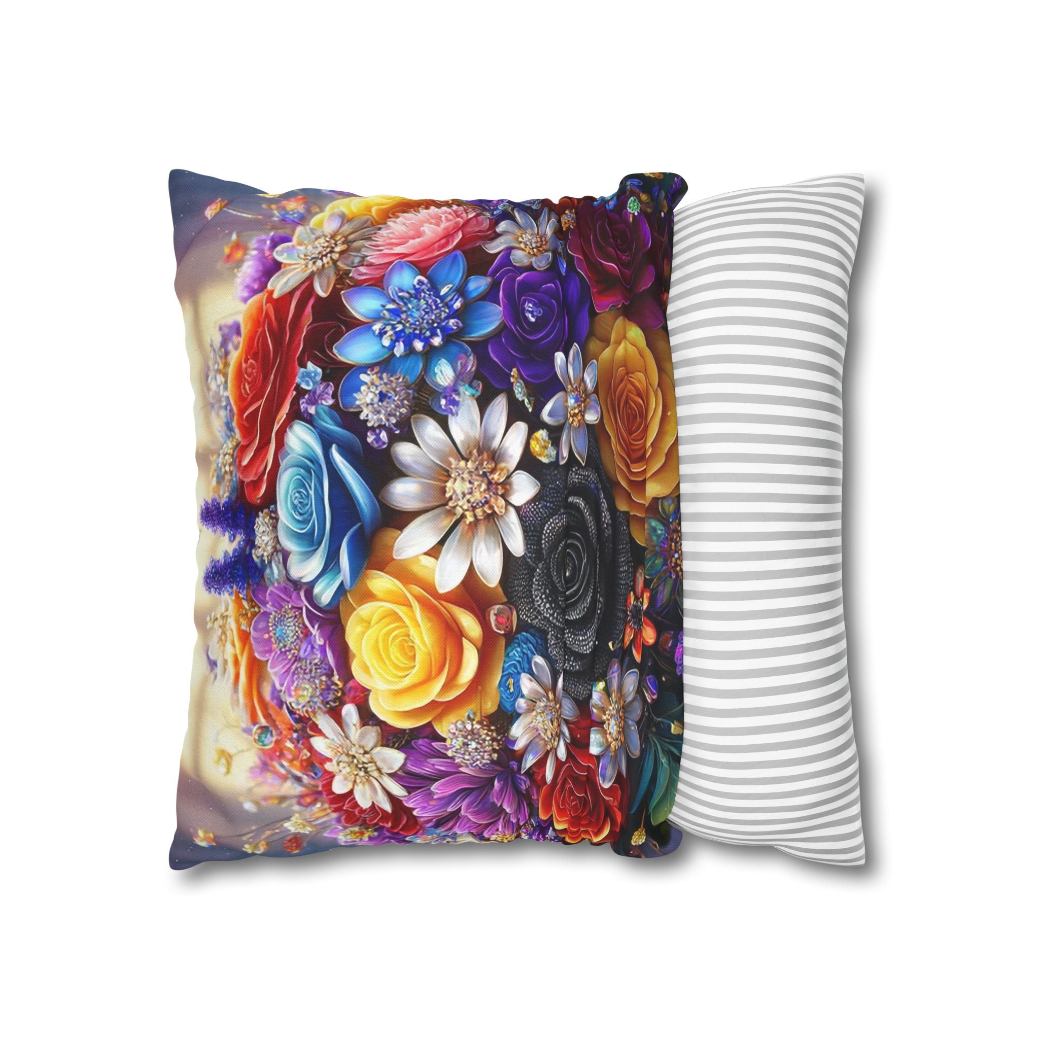 Colourful Bouquet (1) - Polyester Square Pillowcase