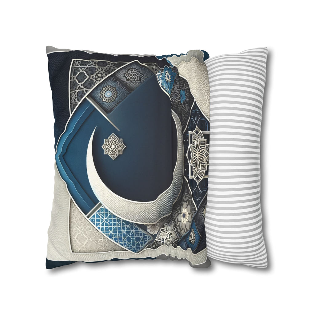 Islamic Art (blue and white) - Suede Square Pillowcase