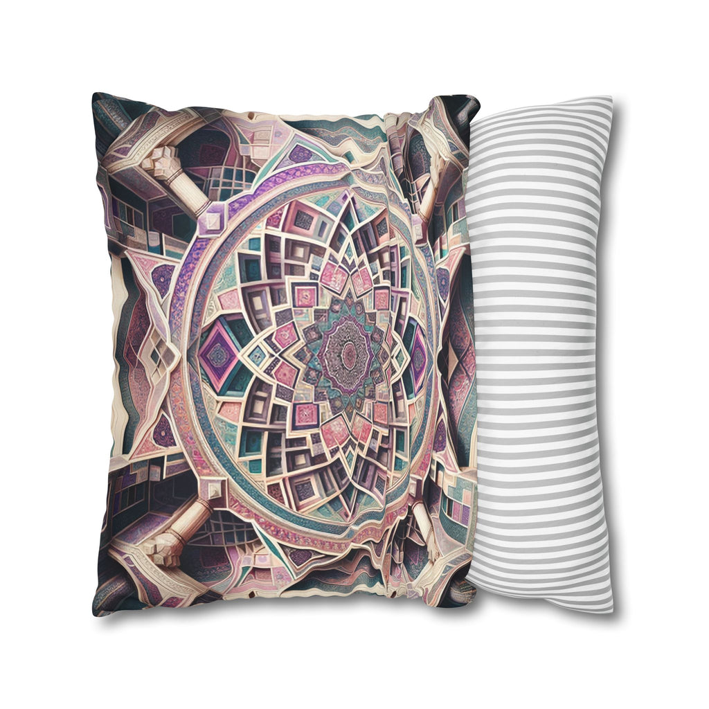 Persian Art (purple-grey) - Suede Square Pillowcase