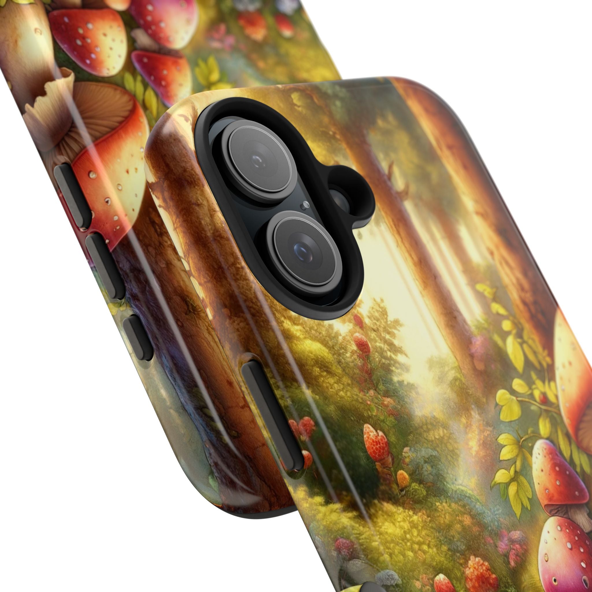 Gnomes sitting under mushroom - Tough Phone Case