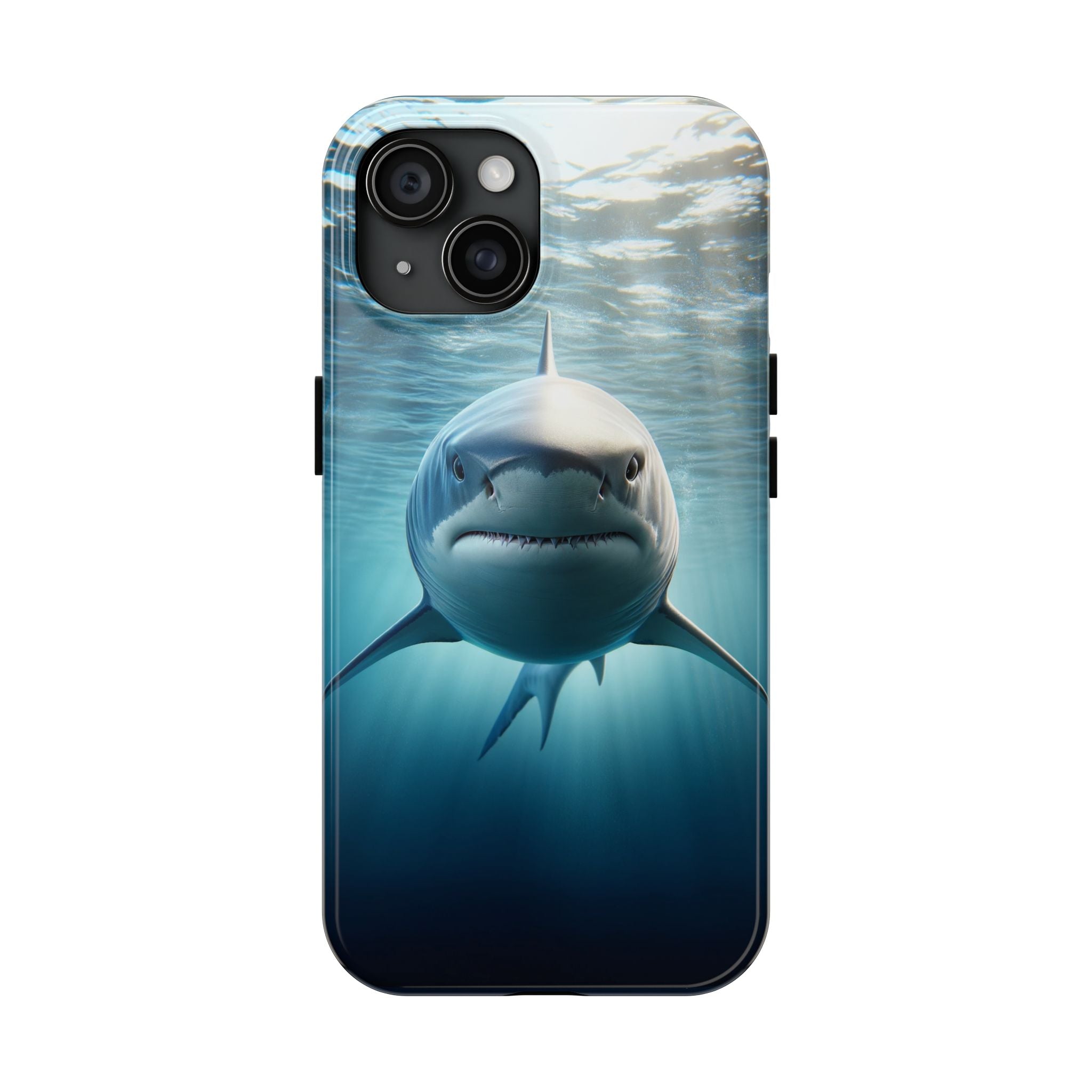 Curious shark - Tough Phone Case
