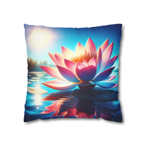 A big lotus flower - Suede Square Pillowcase
