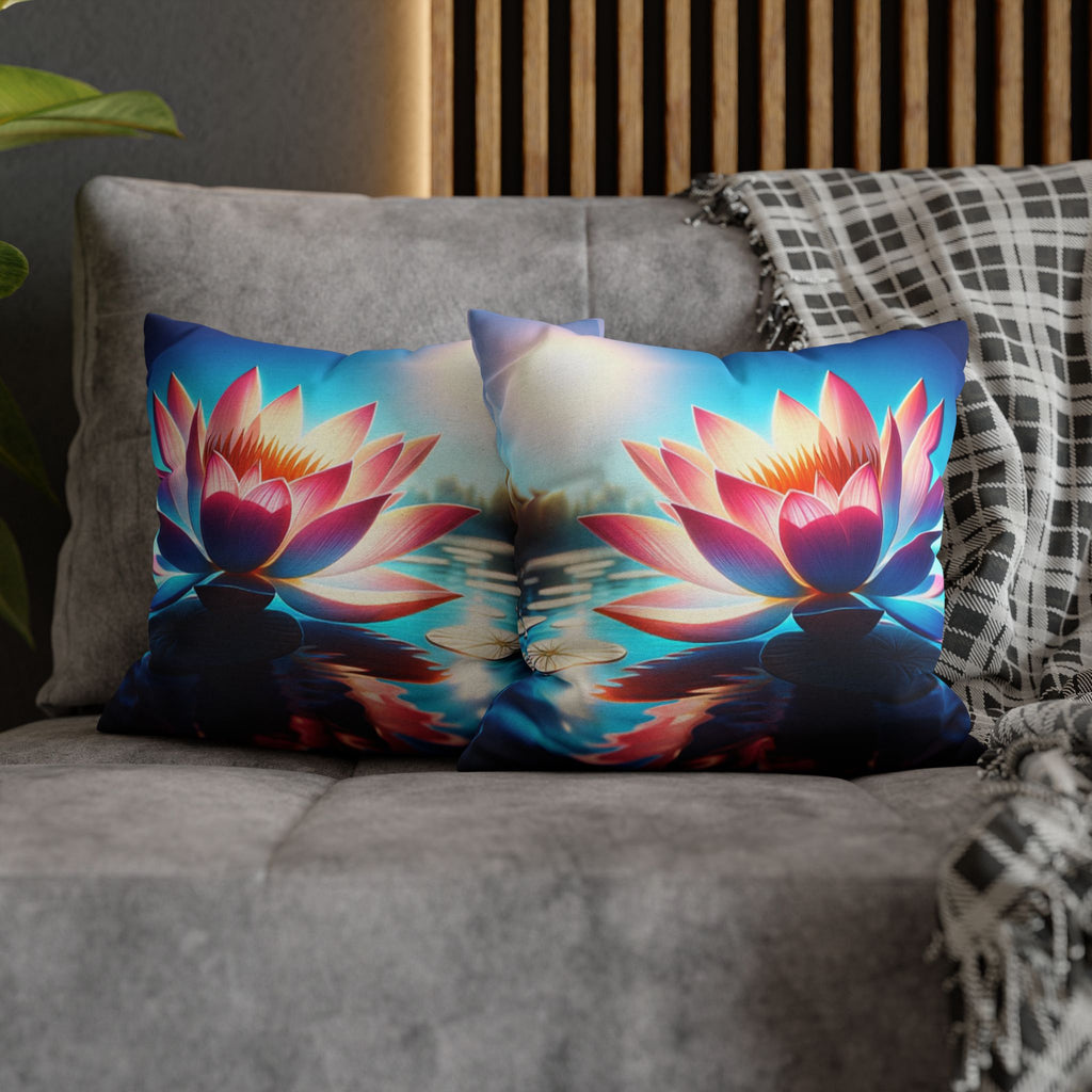 Big lotus flower - Polyester Square Pillowcase