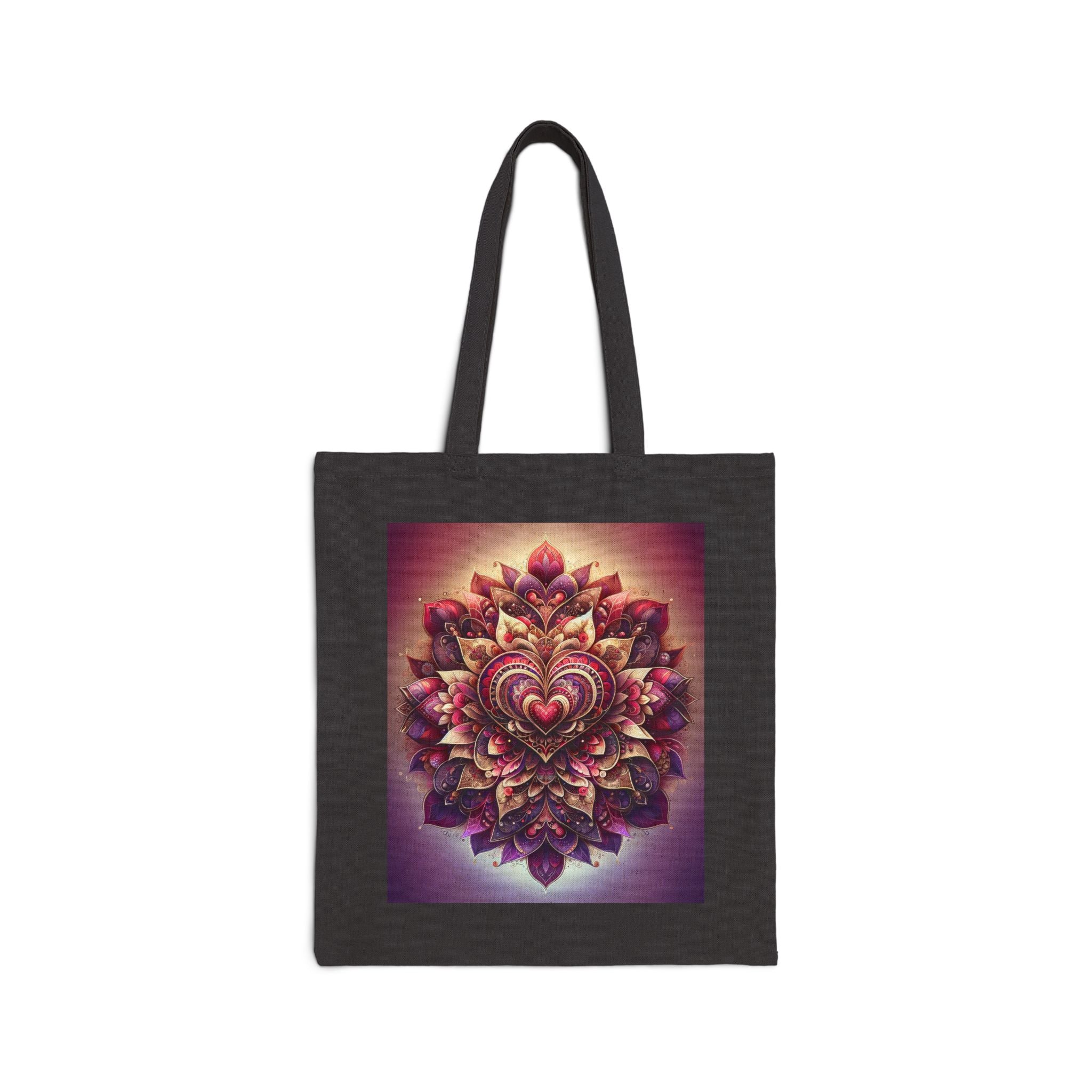 Bohemian Pink Mandala Design - Cotton Canvas Tote Bag