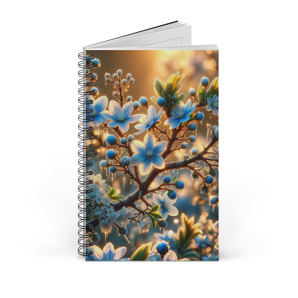 Blue white flowers (4) - Spiral Journal