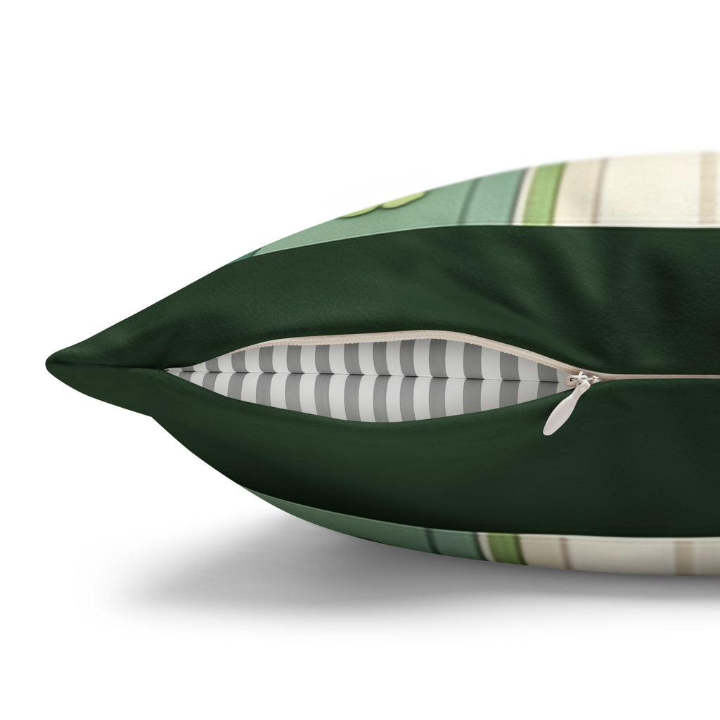 Green and white lilies - Suede Square Pillowcase