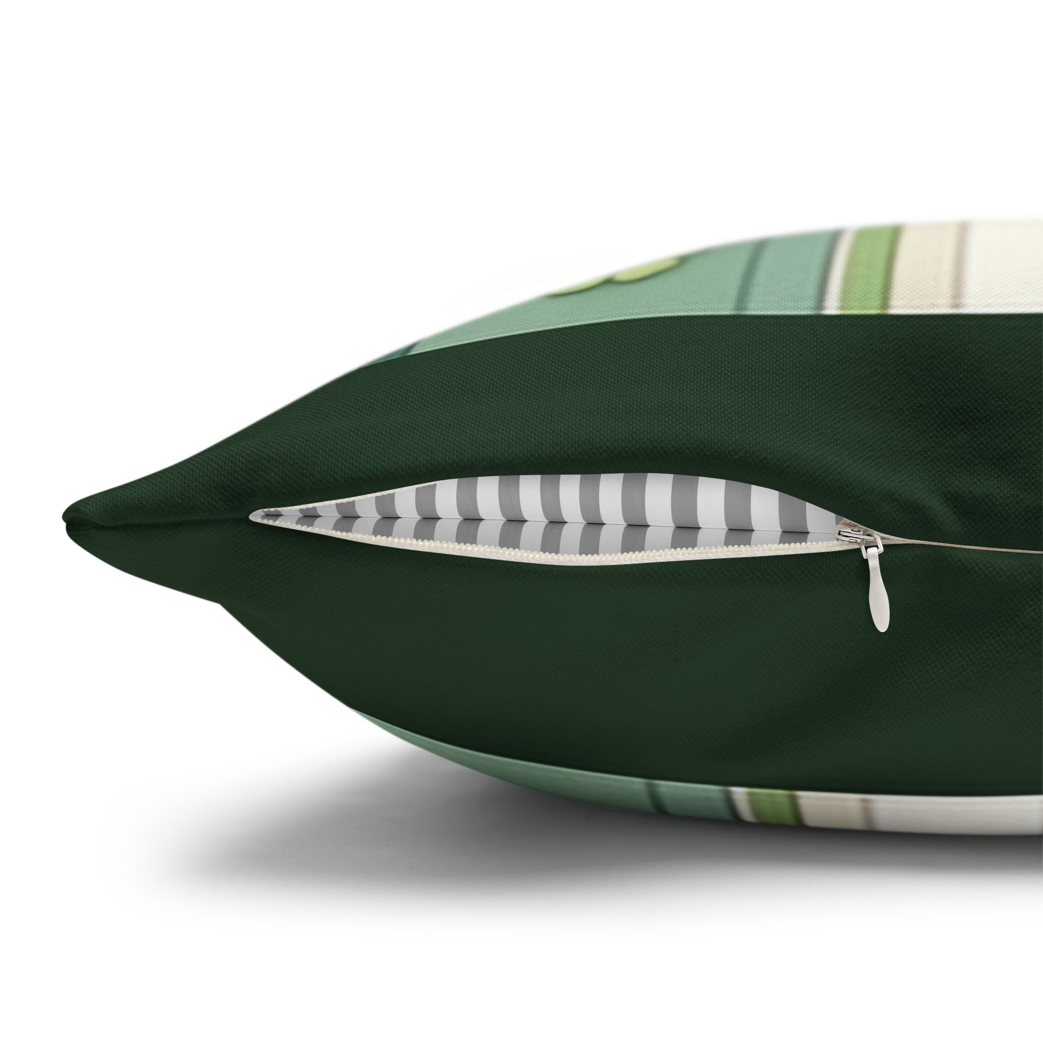 Green & peach coloured lilies - Polyester Square Pillowcase