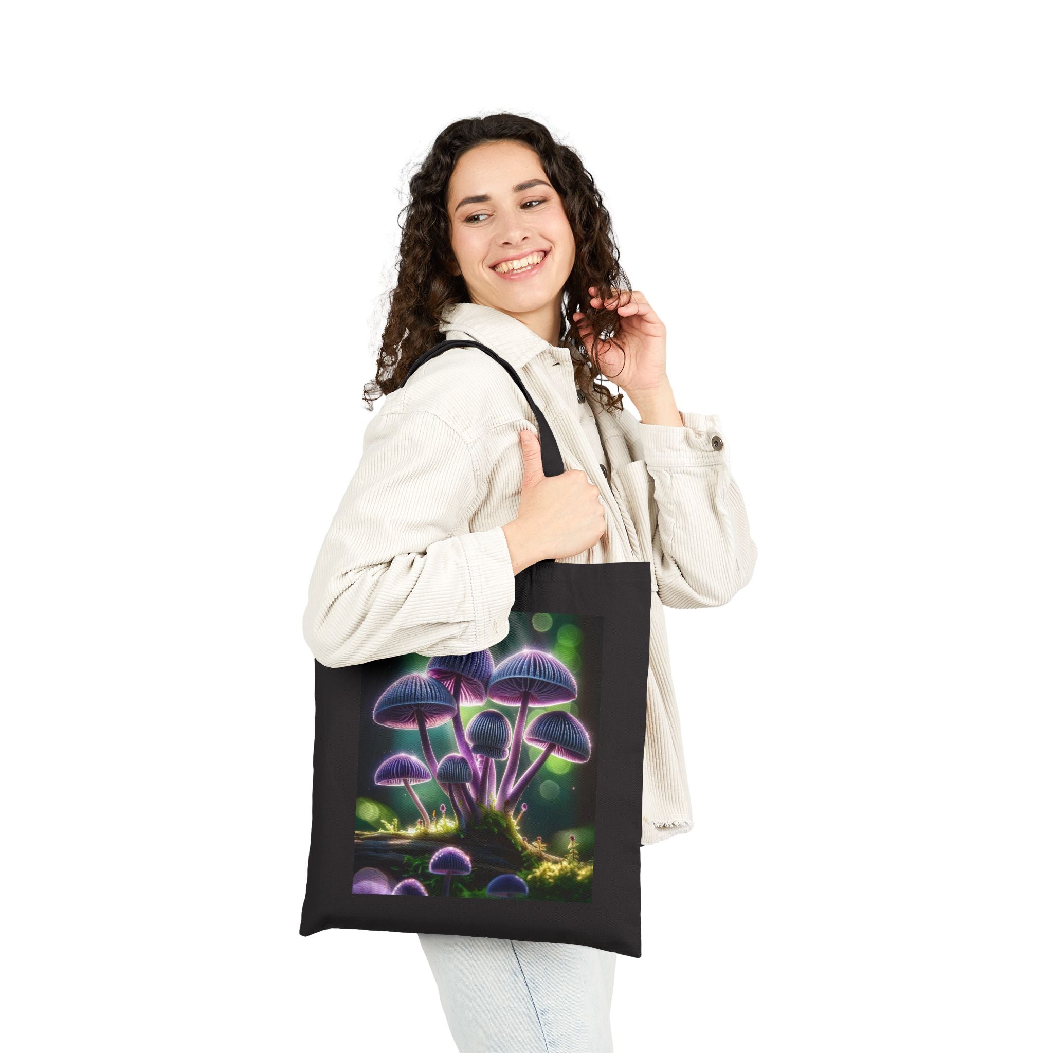 Lavender Mushrooms - Cotton Canvas Tote Bag