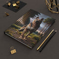 A curious dog - Hardcover Notebook