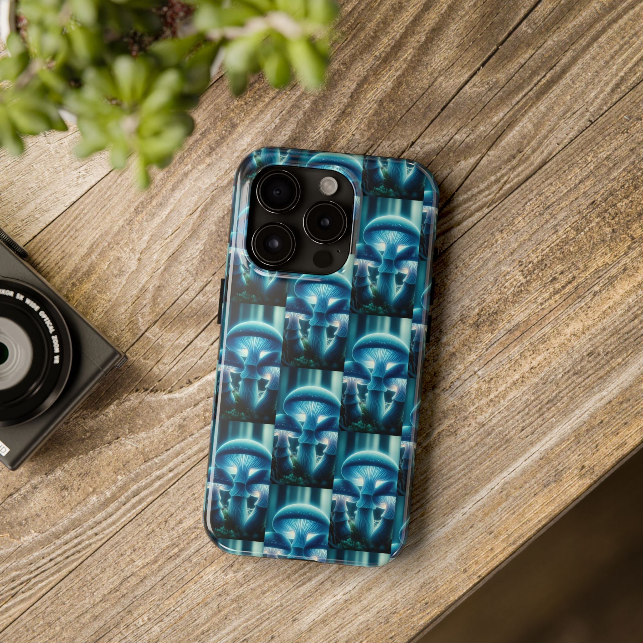 Blue Mushrooms - Tough Phone Case