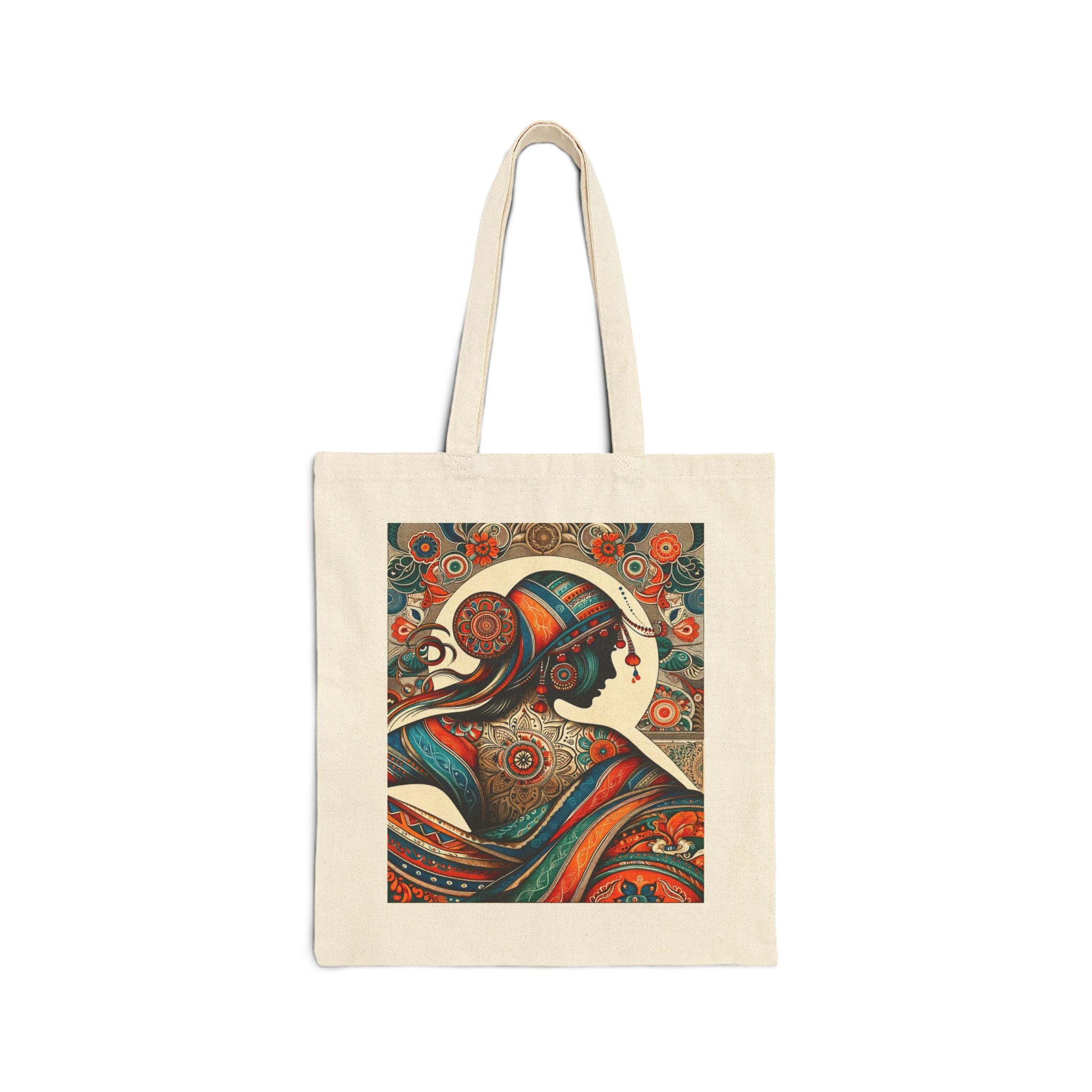 Artistic lady - Cotton Canvas Tote Bag
