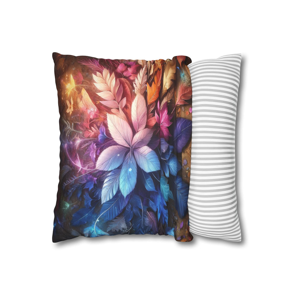 Magical leaves, pastel coloured - Suede Square Pillowcase