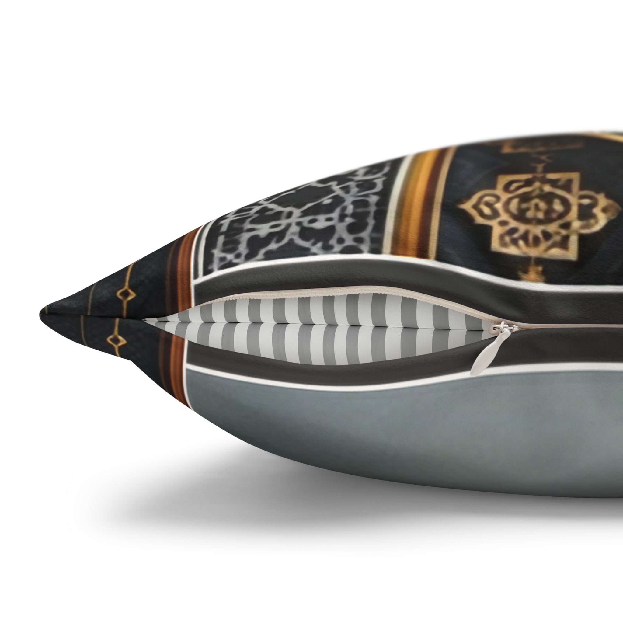 Islamic Art (gold & silver moon)) - Suede Square Pillowcase