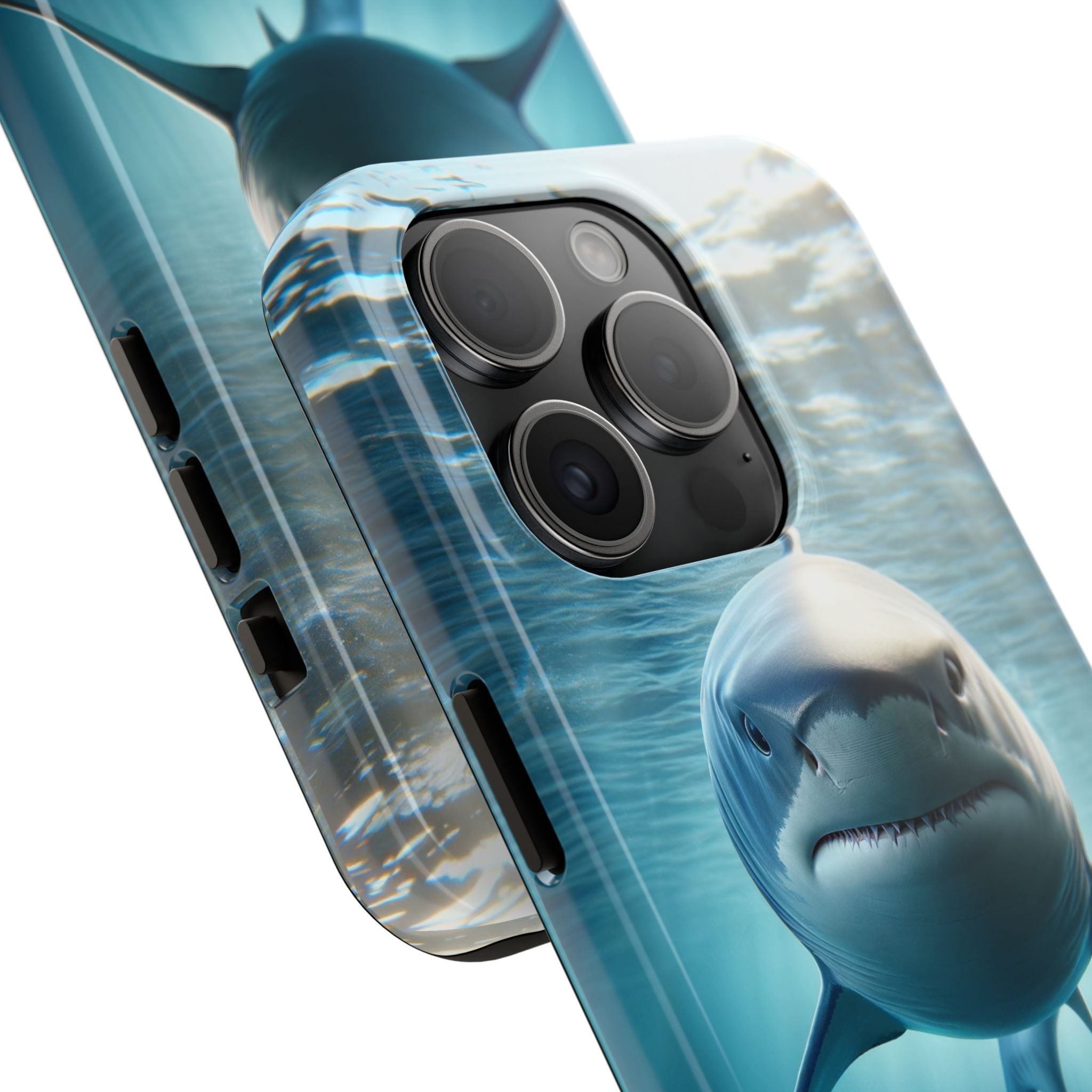 Curious shark - Tough Phone Case
