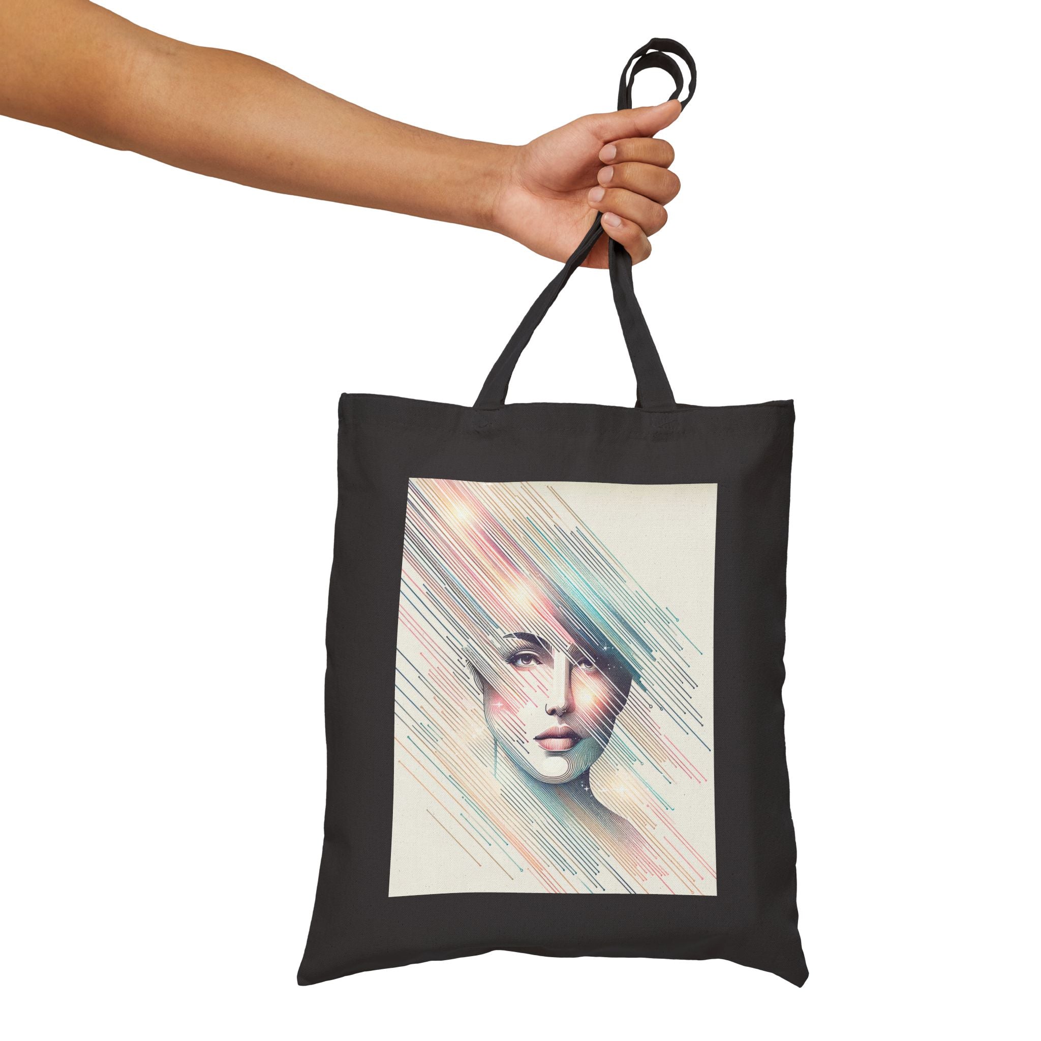 Artistic Face Design - Cotton Canvas Tote Bag