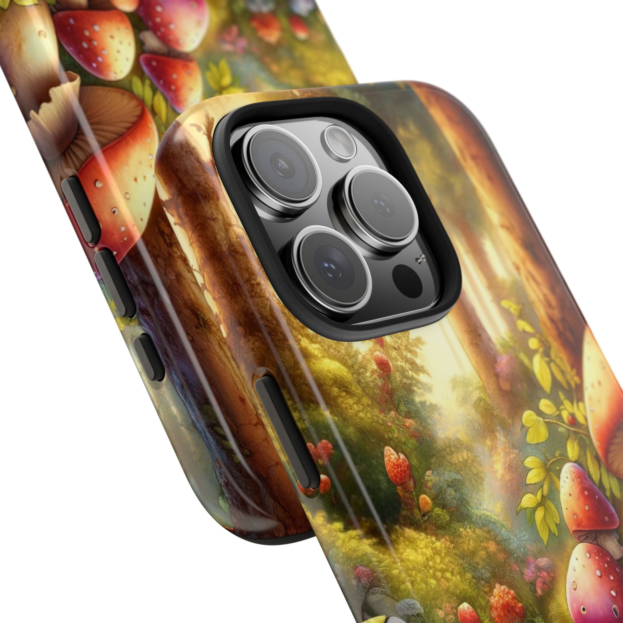 Gnomes sitting under mushroom - Tough Phone Case