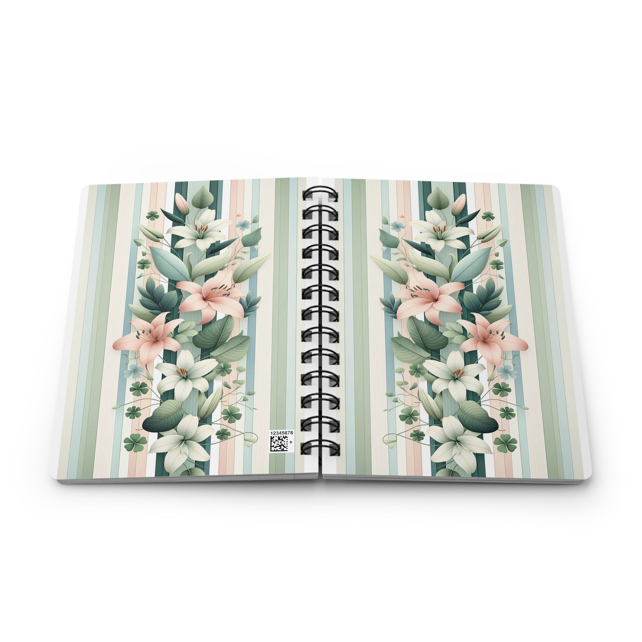 Bouquet of lilies with stripes - Spiral Notebook
