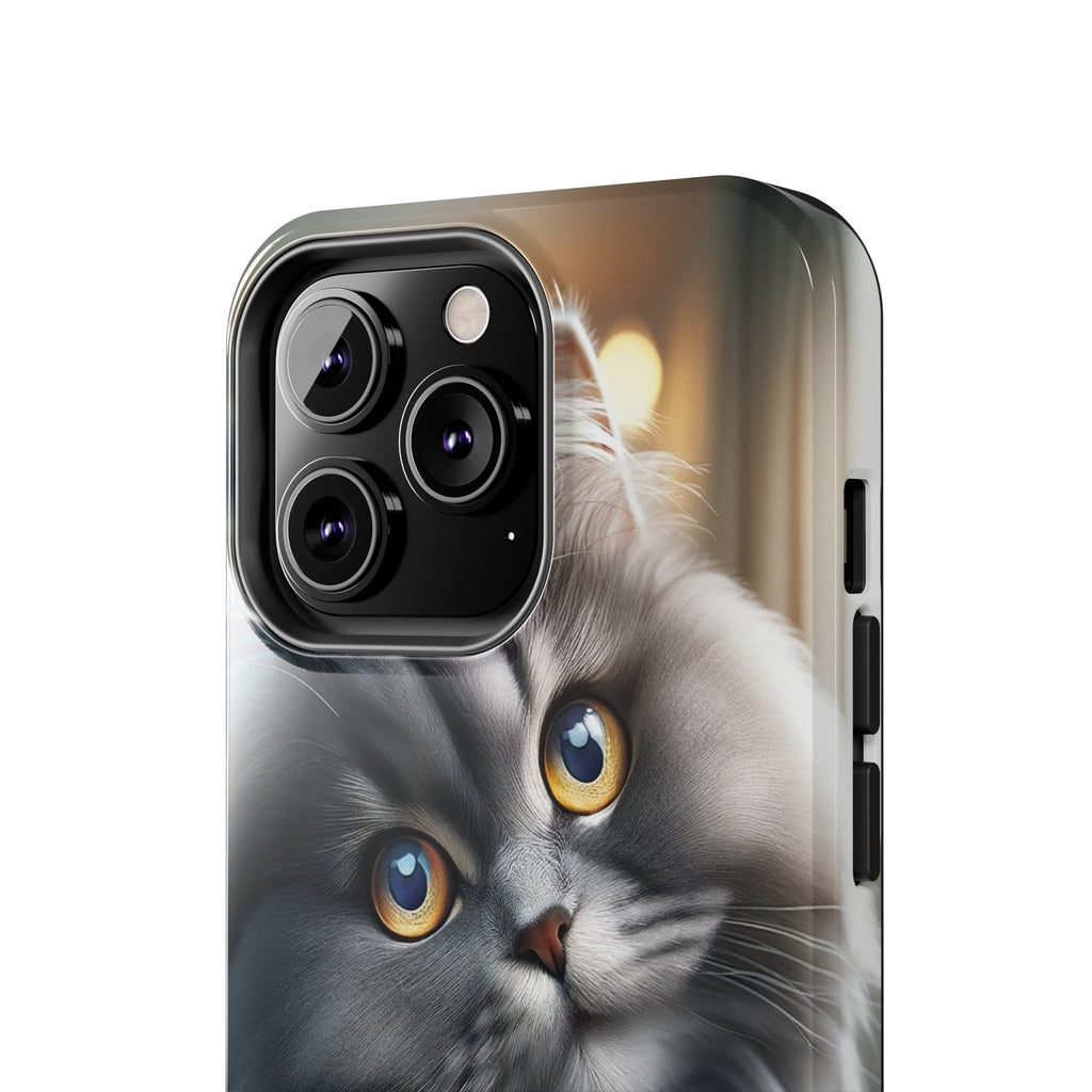 Grey cat - Tough Phone Case