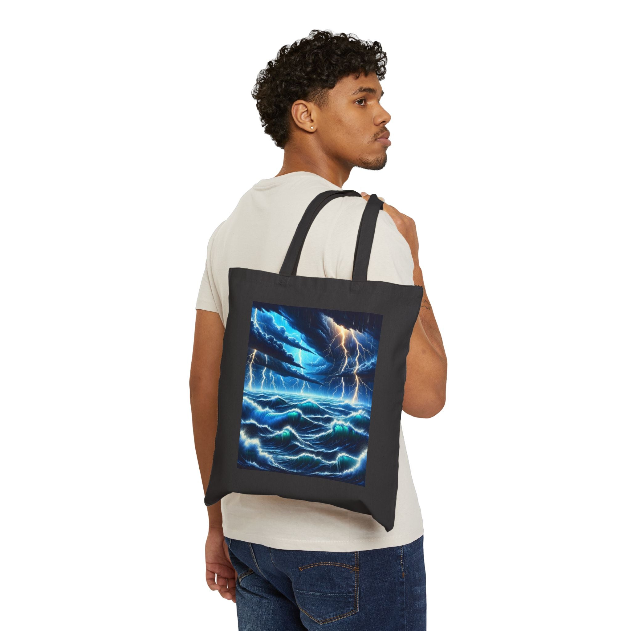 Stormy Ocean - Cotton Canvas Tote Bag