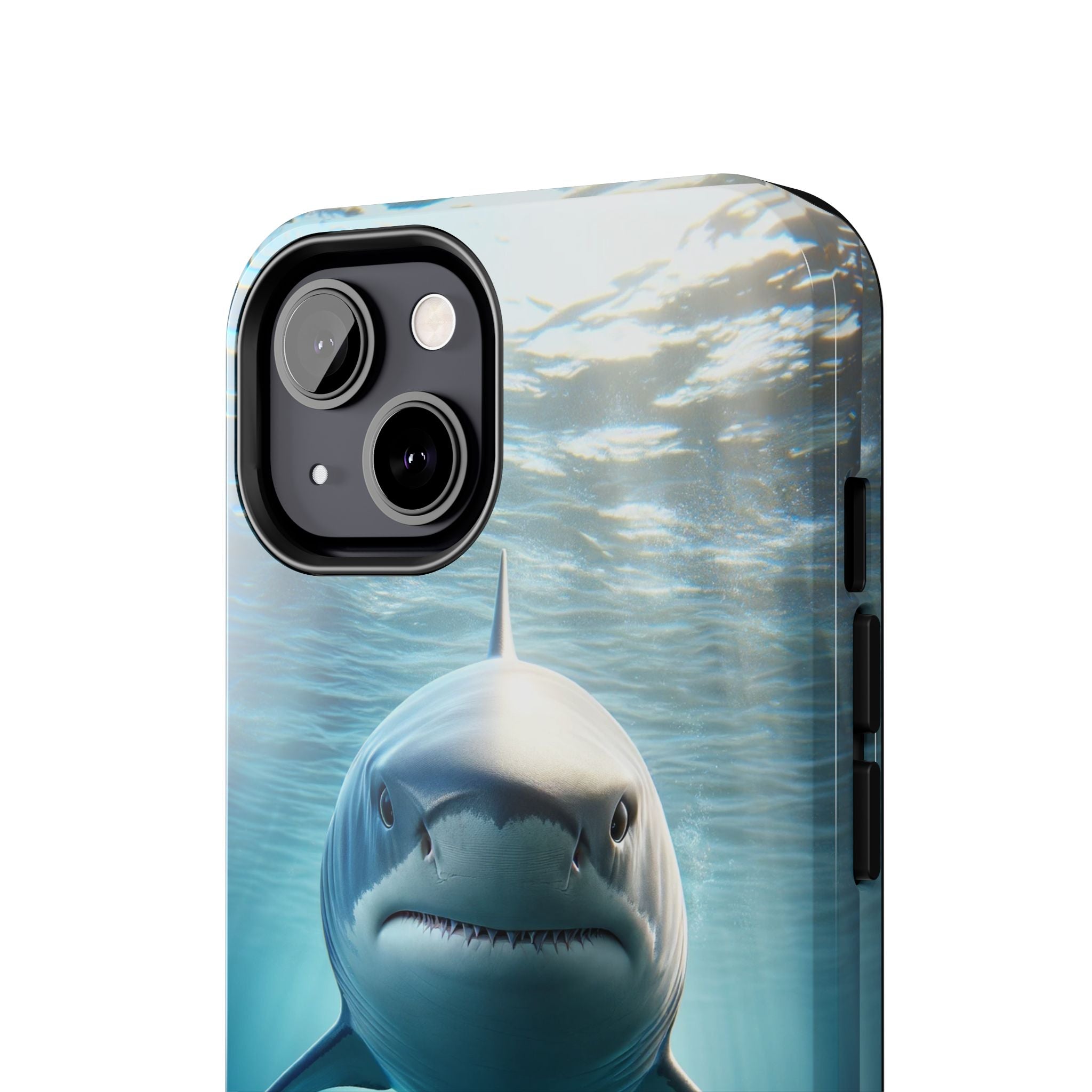 Curious shark - Tough Phone Case