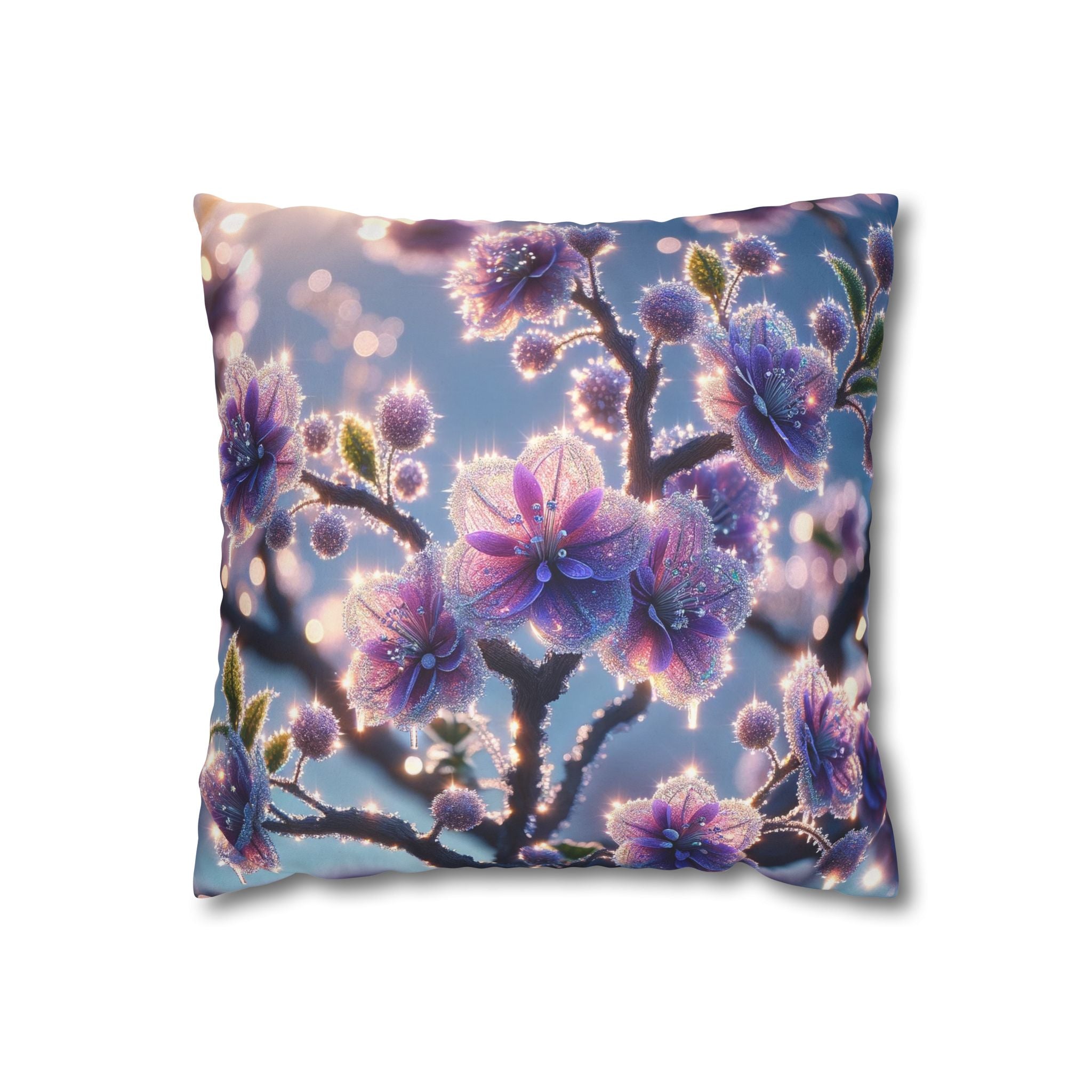 Purple flowers (in bright daylight) - Suede Square Pillowcase