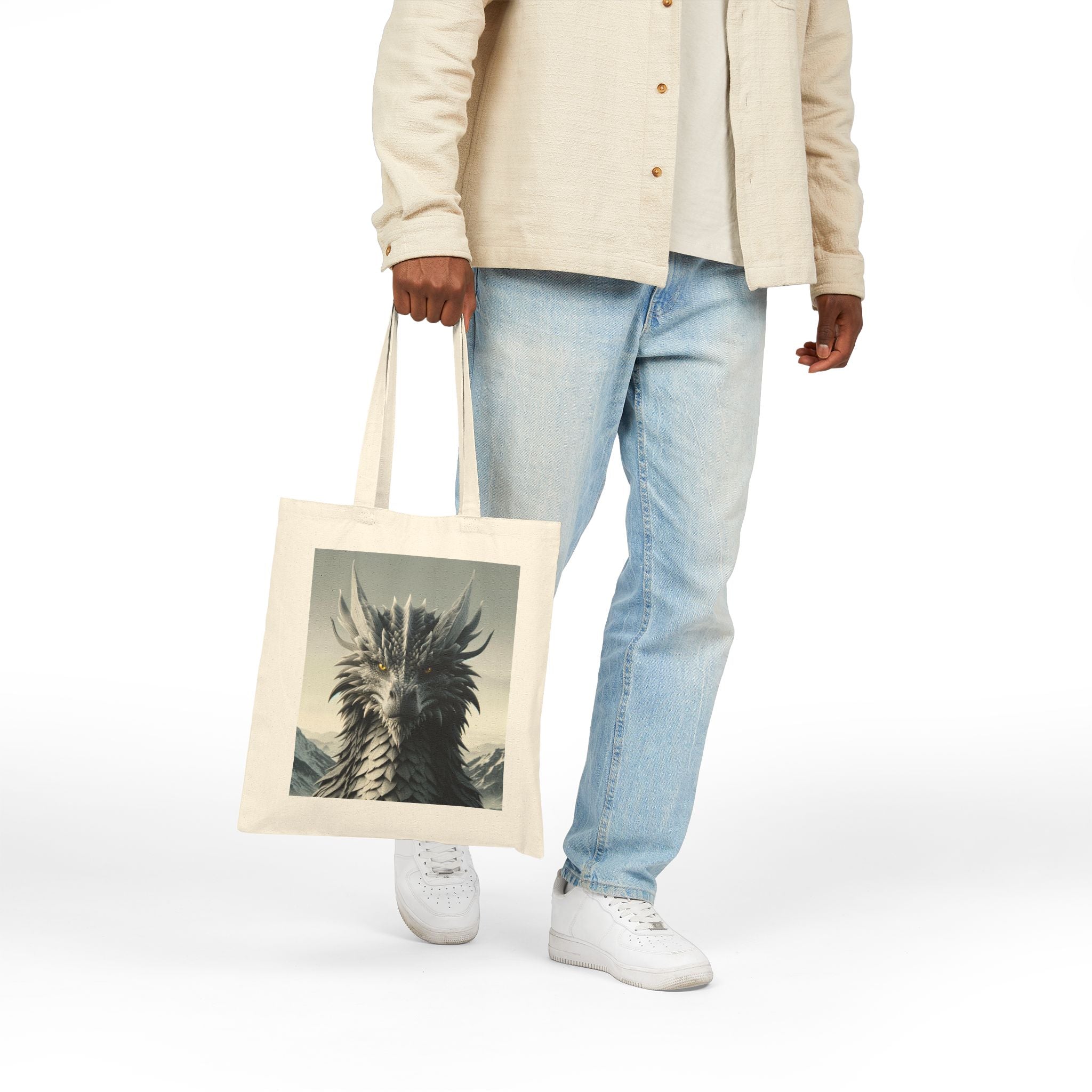 Majestic Dragon - Cotton Canvas Tote Bag