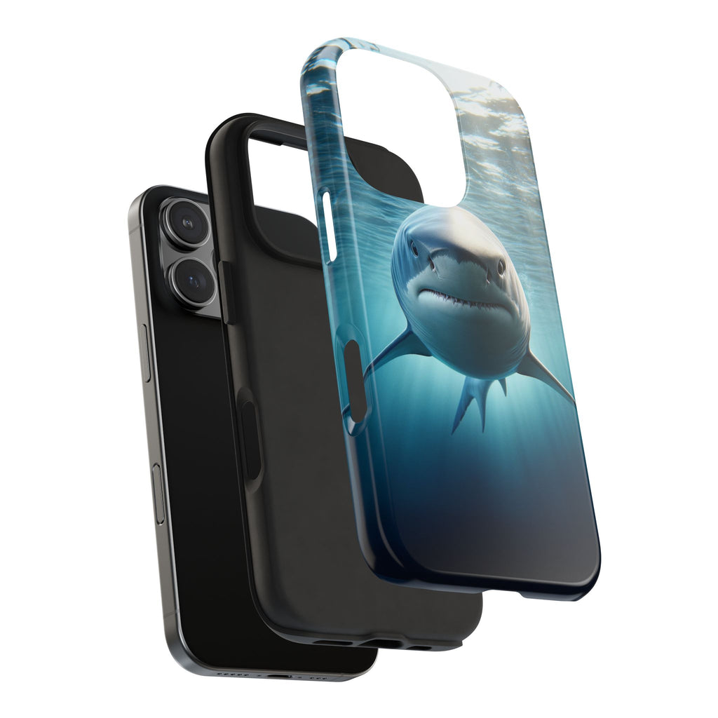 Curious shark - Tough Phone Case