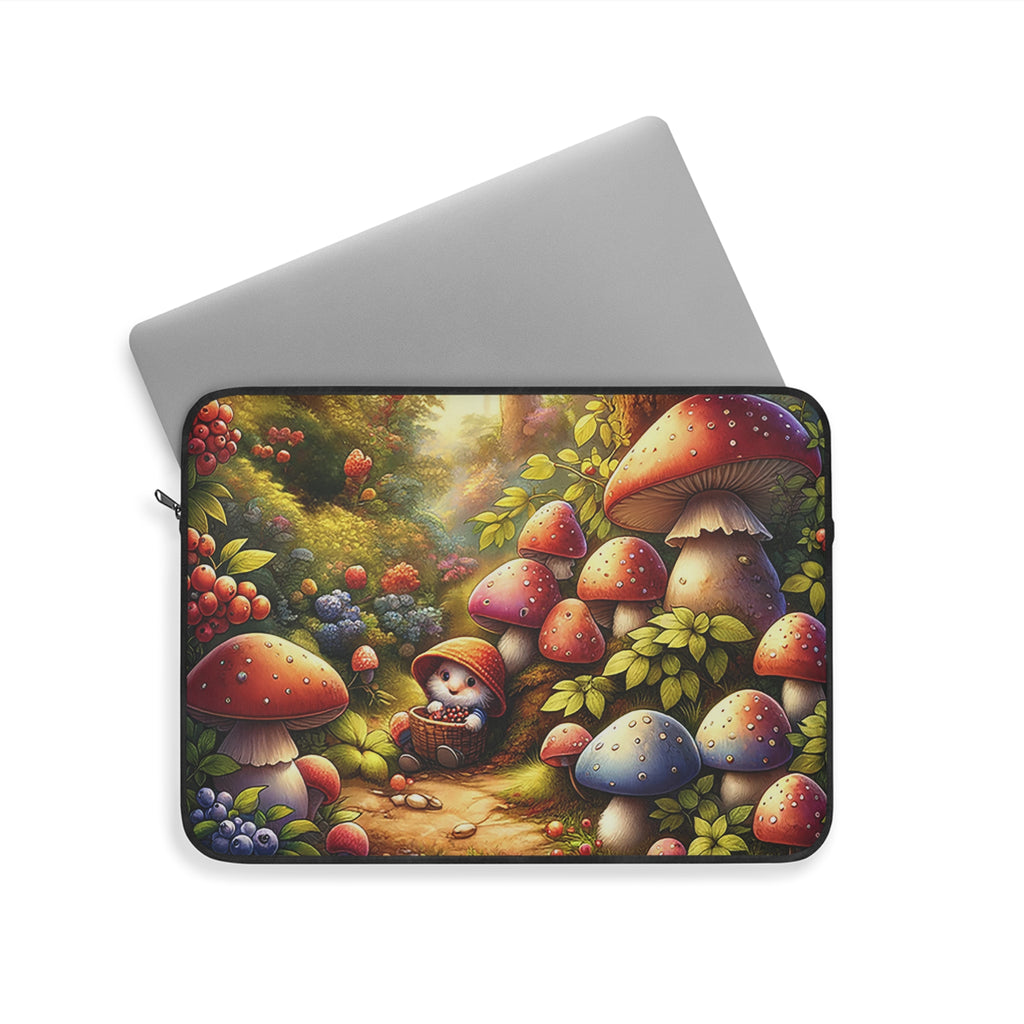 Gnome under mushrooms - Laptop Sleeve