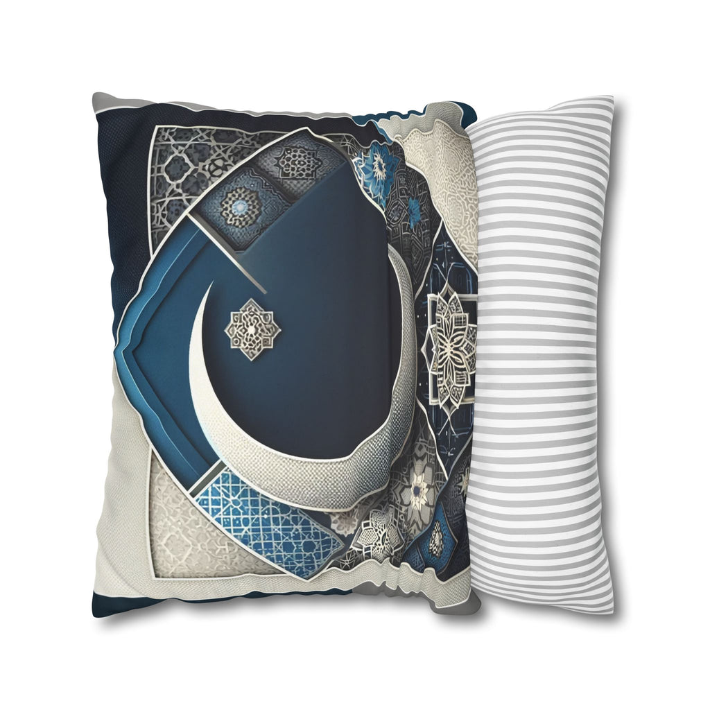 Islamic Art (blue and white) - Suede Square Pillowcase