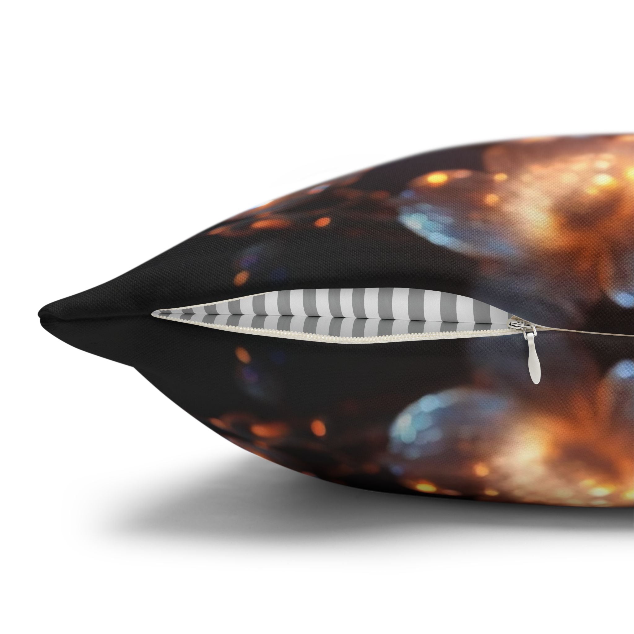 Diamond-white flowers (in sunset) - Polyester Square Pillowcase