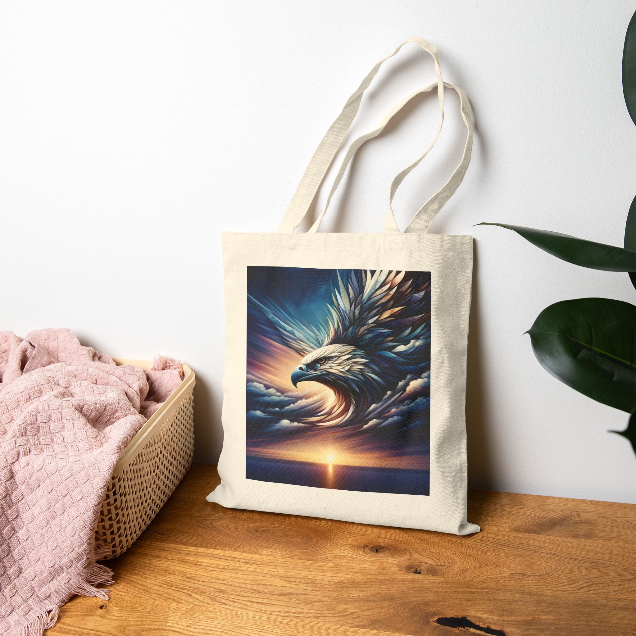 Majestic Eagle in the cloud - Cotton Canvas Tote Bag