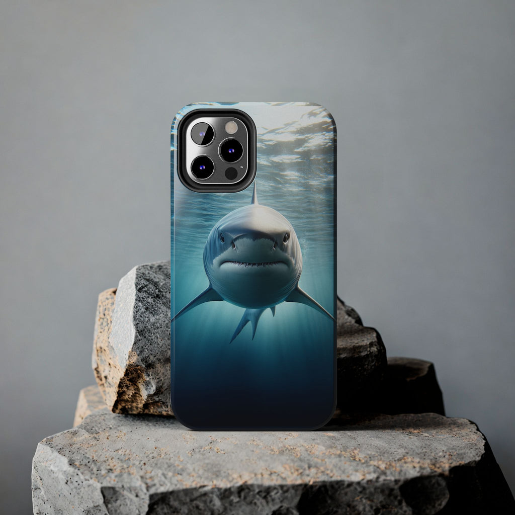 Curious shark - Tough Phone Case
