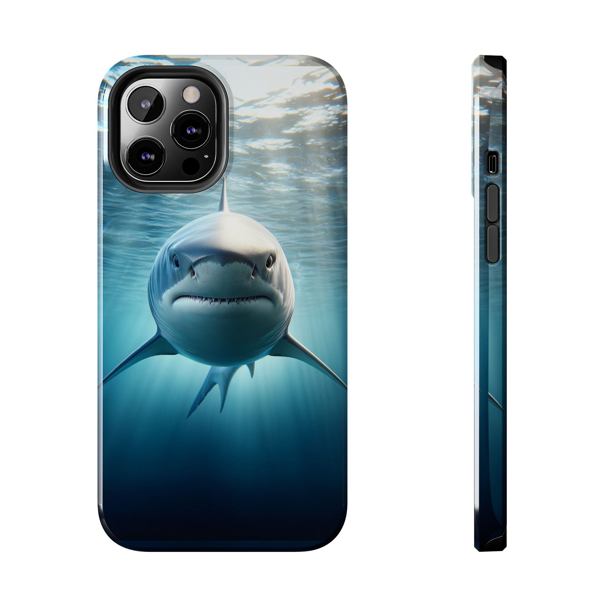 Curious shark - Tough Phone Case