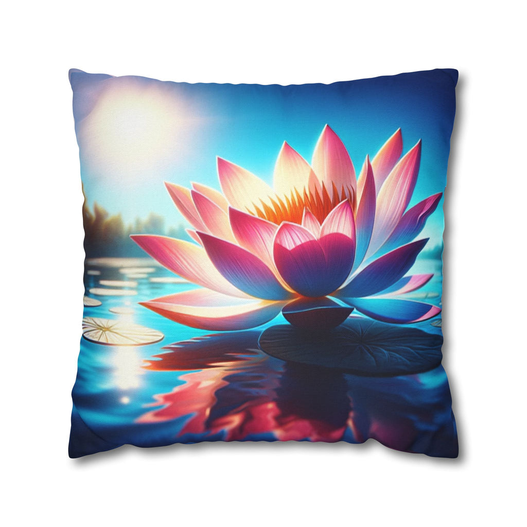Big lotus flower - Polyester Square Pillowcase