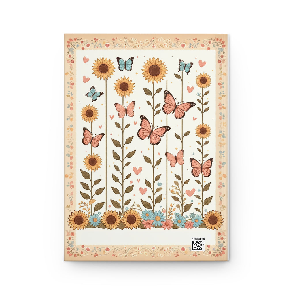 Sunflowers and butterflies 2 - Hardcover Notebook