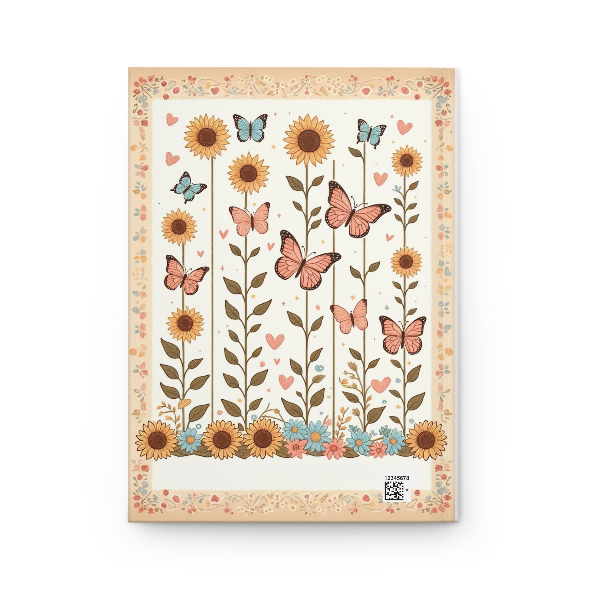 Sunflowers and butterflies 2 - Hardcover Notebook