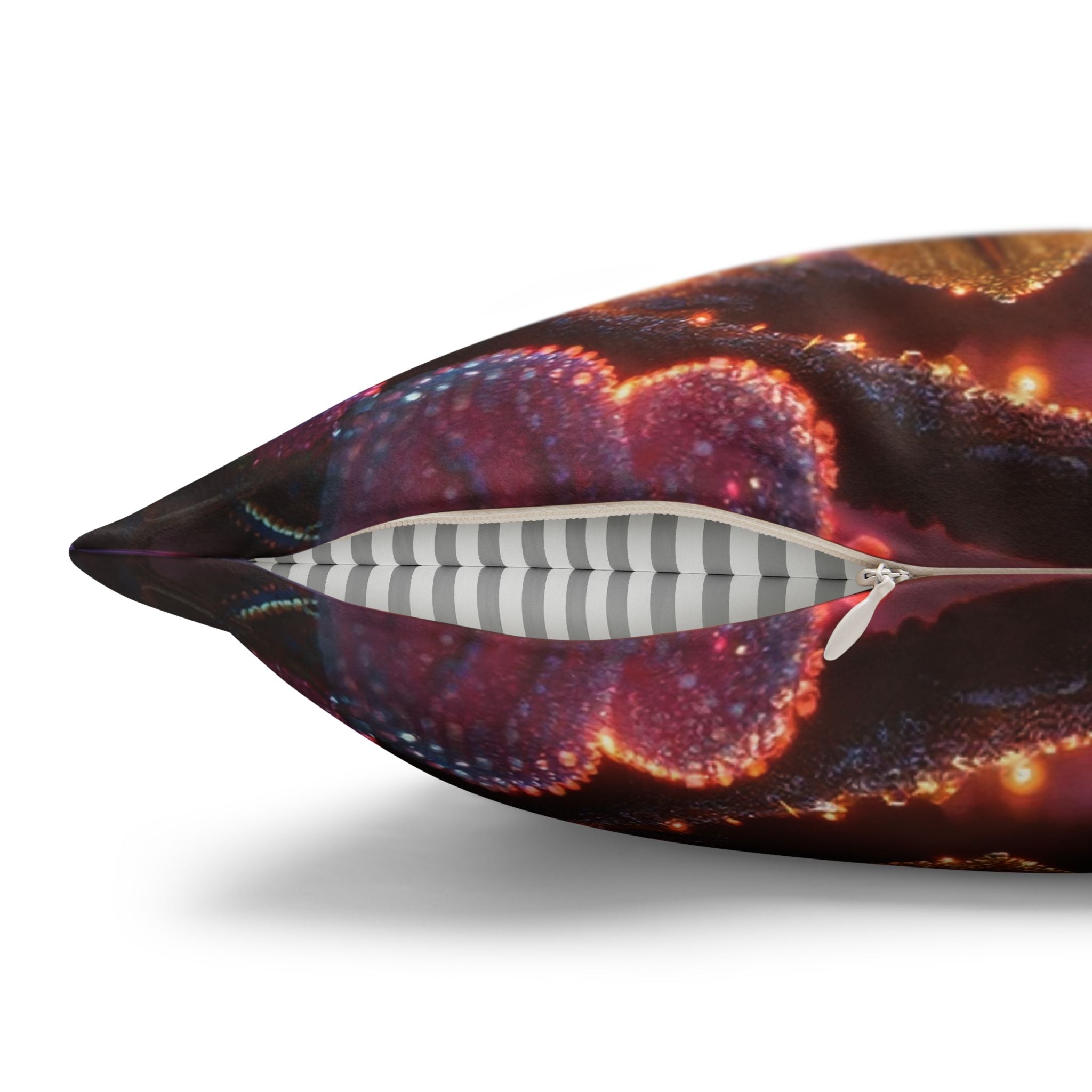 Pink diamond flowers - Suede Square Pillowcase