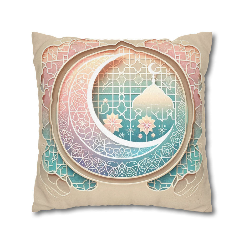 Islamic Art - peach coloured - Polyester Square Pillowcase