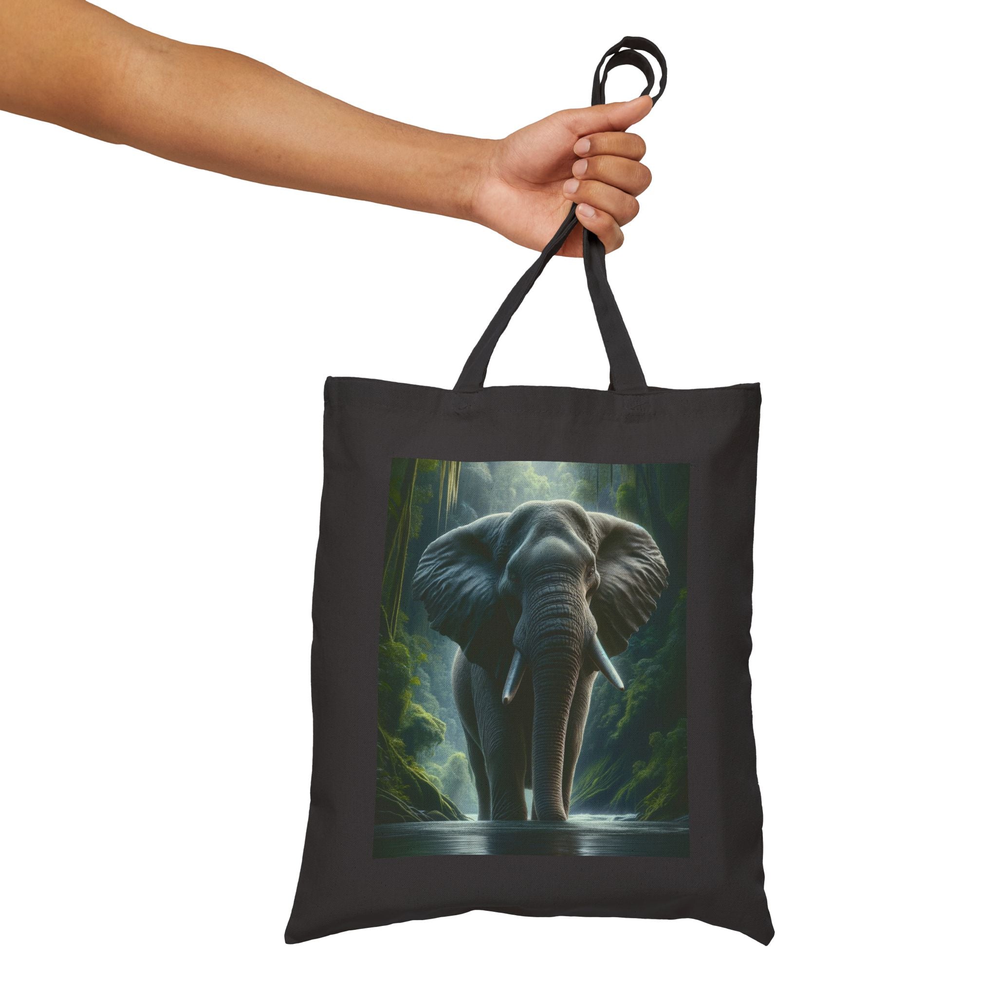 Nature-Inspired Elephant Tote Bag, Eco-Friendly Bag, Animal Lover Gift, Reusable Shopping Tote, Sustainable Canvas Bag