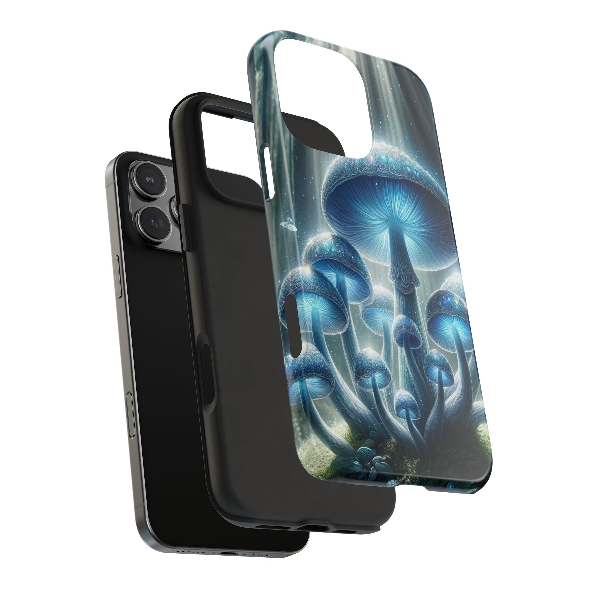 Light blue mushrooms - Tough Phone Case