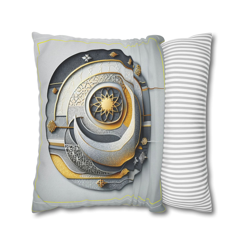 Islamic Art, Light-grey  - Polyester Square Pillowcase