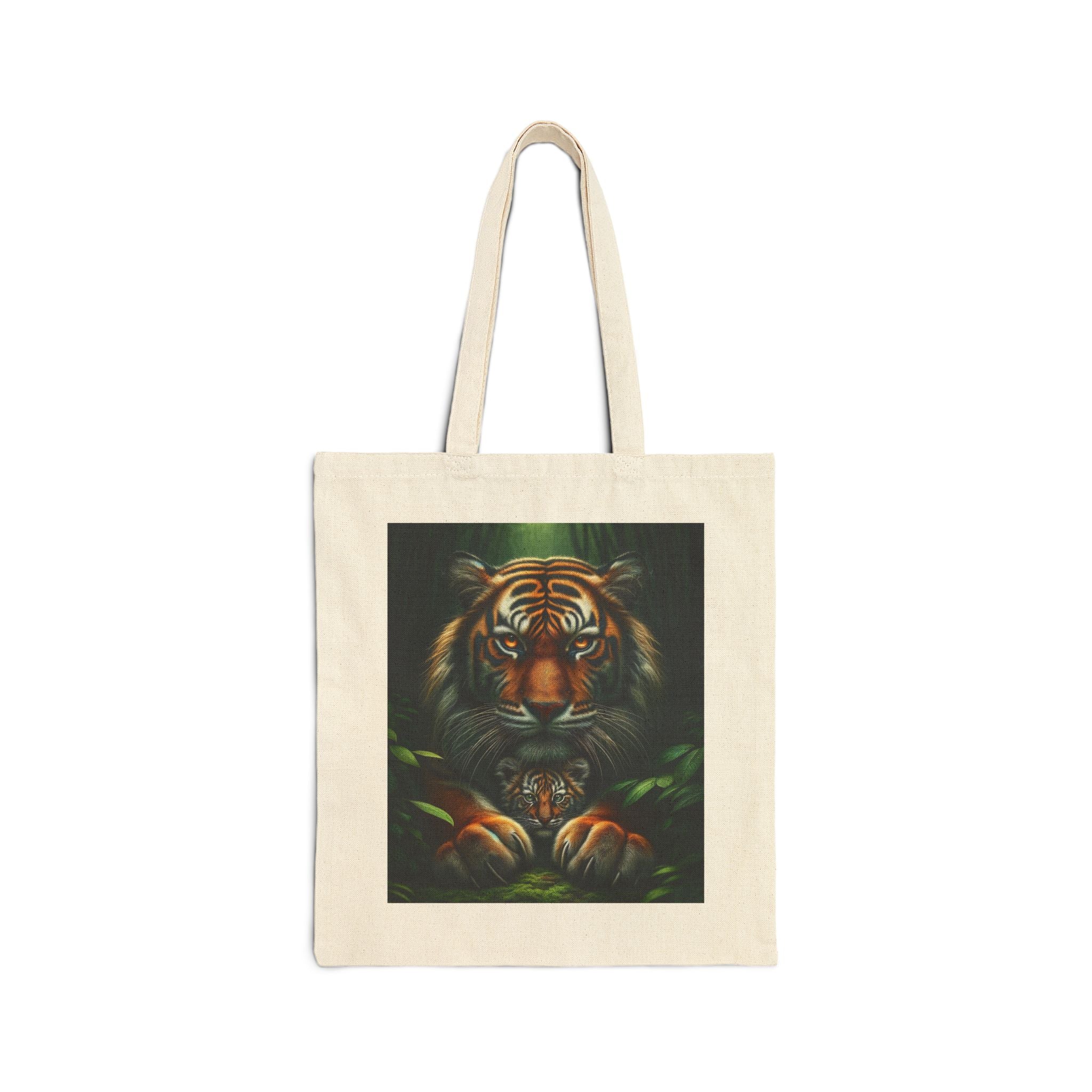 Majestic Tiger Design - Cotton Canvas Tote Bag