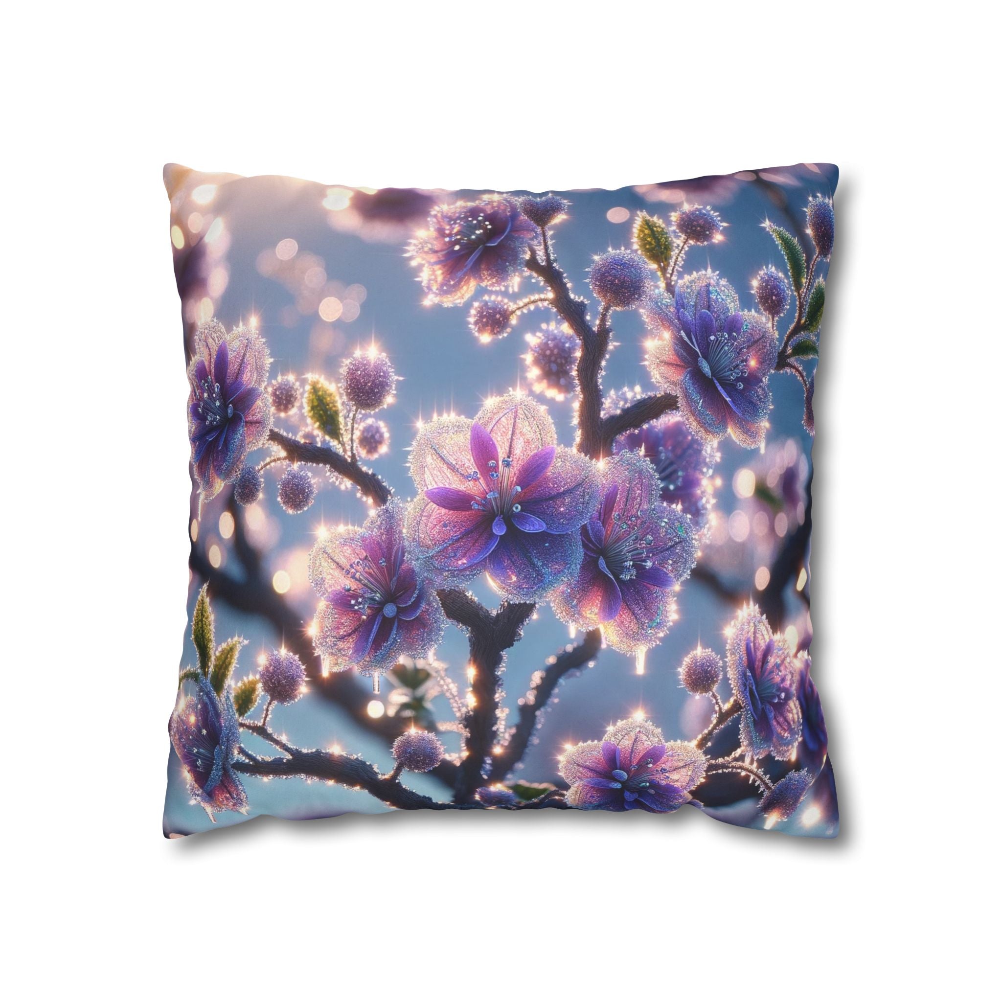 Purple flowers (in bright daylight) - Suede Square Pillowcase